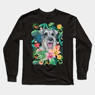 Tropical Standard Schnauzer Long Sleeve T-Shirt